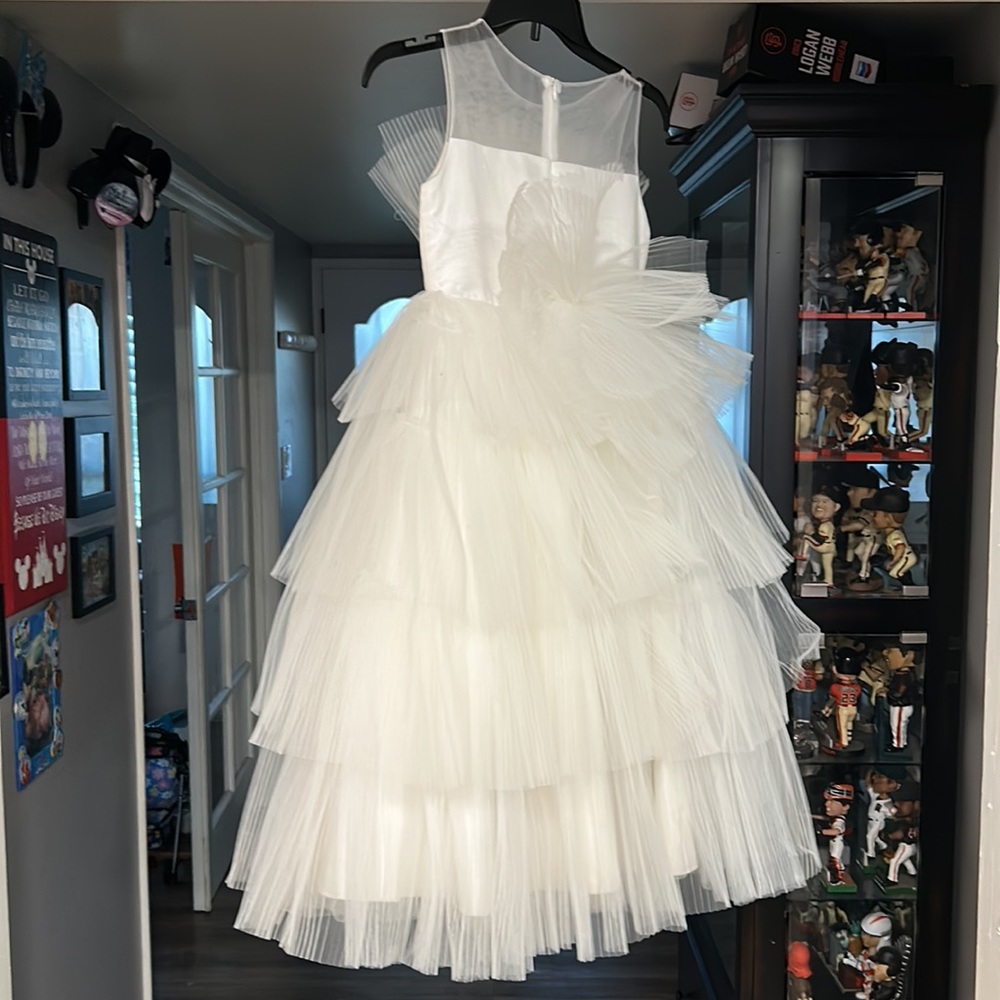Anthropologie White Kids Formal Dress - Picture 4 of 4